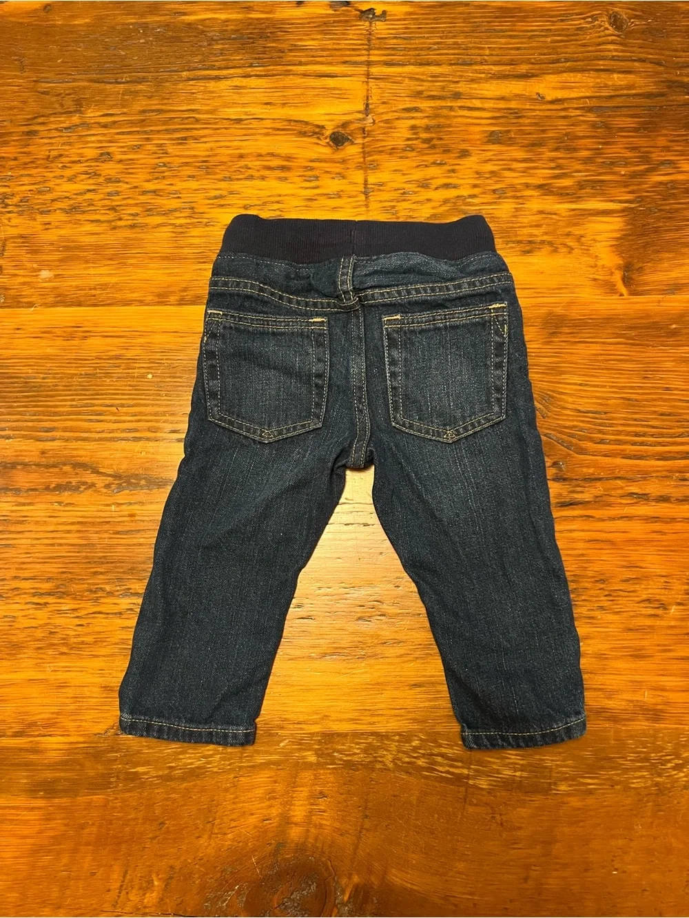 Baby Gap, Dark Blue Jeans with Elastic Waistband, Size 12-18 Months